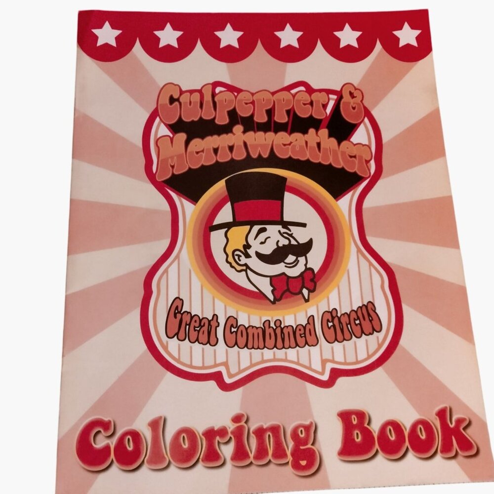 Culpepper Merriweather Great Combined Circus Childrens Coloring Book New